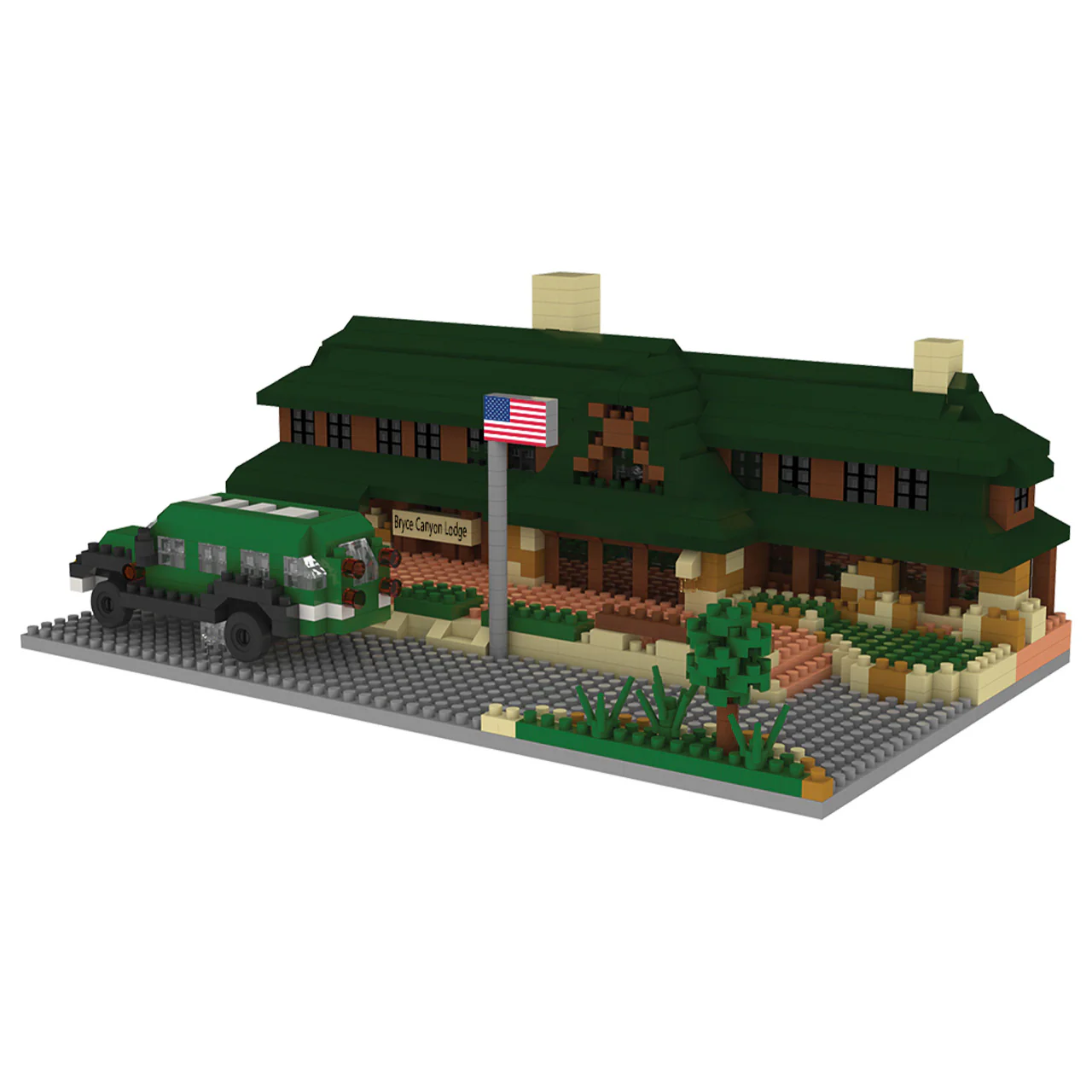 Bryce Canyon Lodge and Green Bus - Image 2