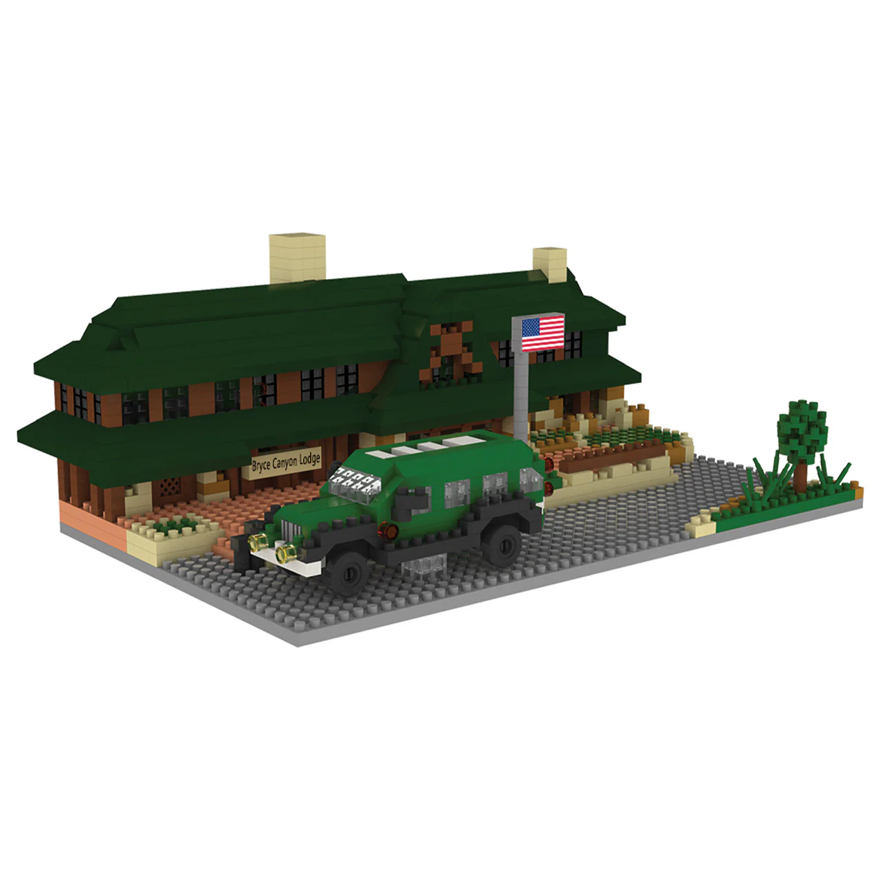Bryce Canyon Lodge and Green Bus - Image 6