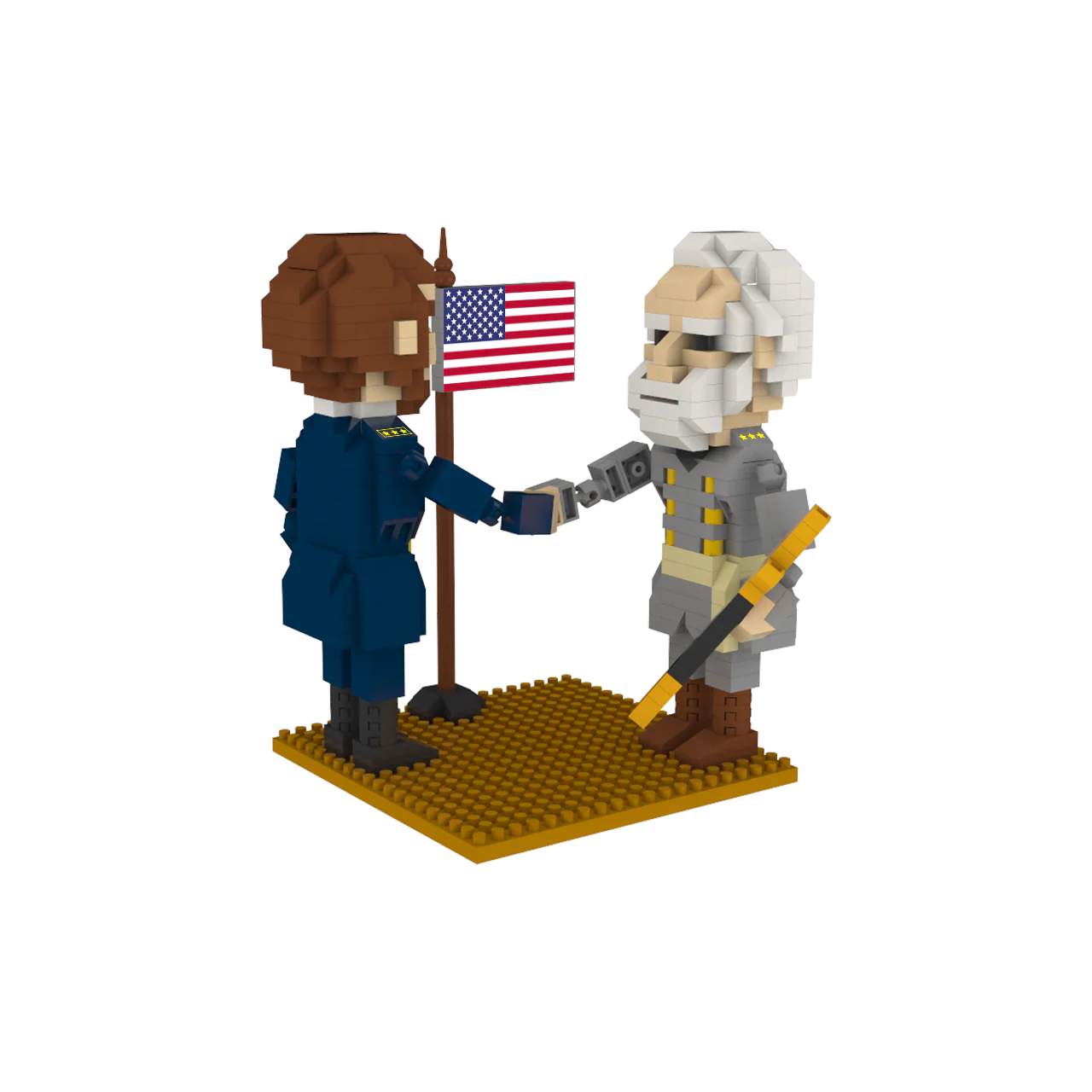 Lee and Grant's Peace Treaty Handshake - Image 2